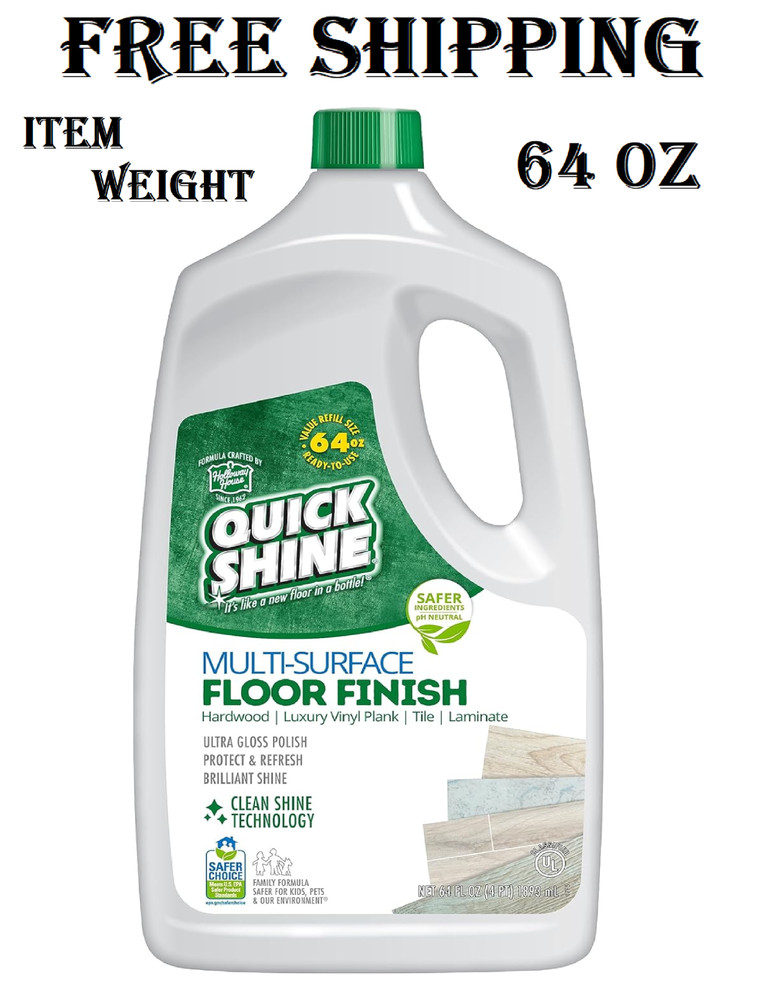Quick Shine Multi Surface Floor Finish 64oz | Cleaner & Polish use on Hardwood