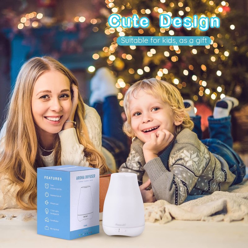 Diffusers, 100ml Colorful Essential Oil Diffuser with Adjustable Mist Mode, Auto gallery