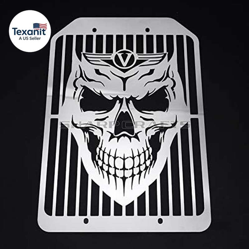 Skull Radiator Cover Shrouds Bezel Grill Grille Guard for KAWASAKI VN 1700 VULCA gallery
