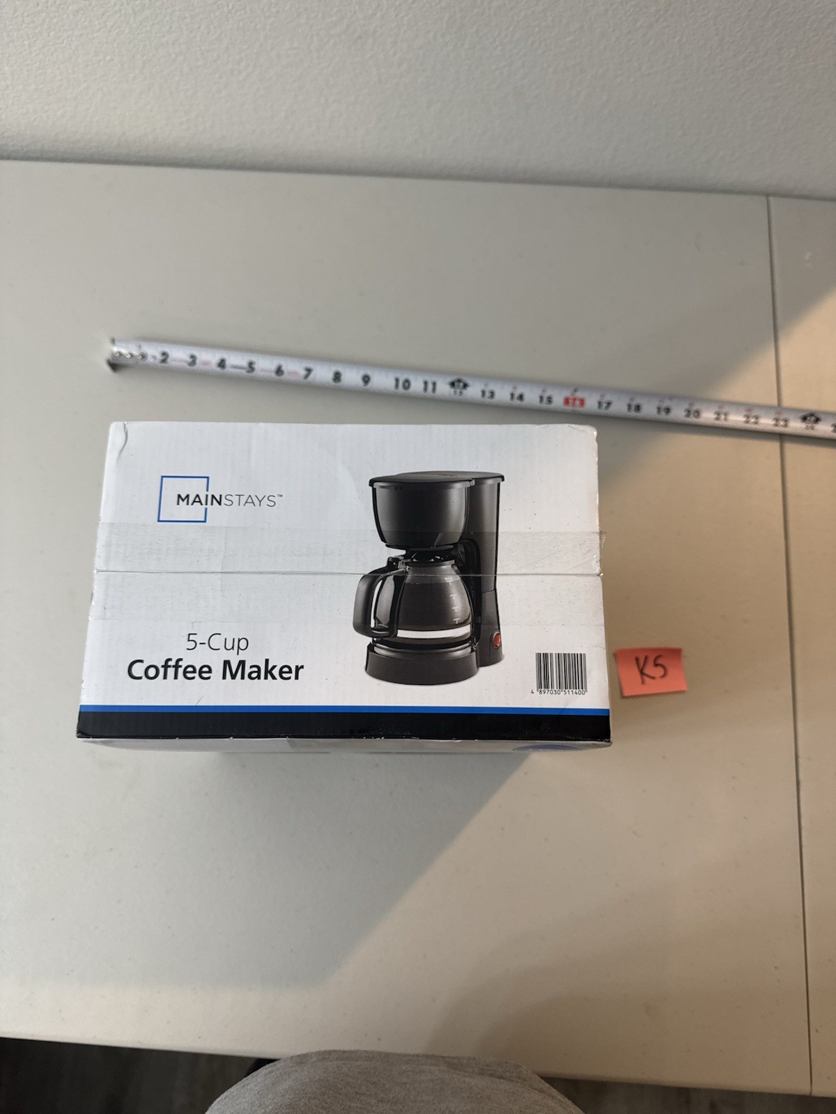 Mainstays 5 Cup Black Coffee Maker with Removable Filter Basket New gallery