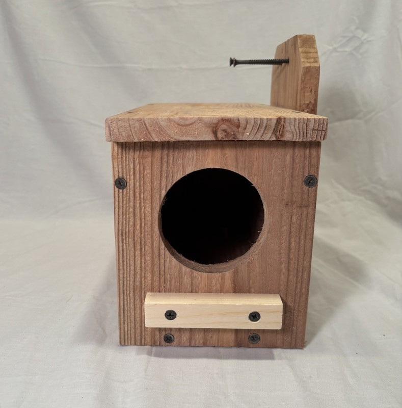 Solid Cedar Backyard Squirrel House Nesting Box - Wooden Wildlife Box- Large gallery