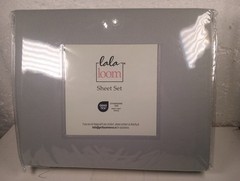 lalaLOOM Twin Bed Sheet Set Soft Microfiber Luxury Bedding, GRAY -Twin Size-