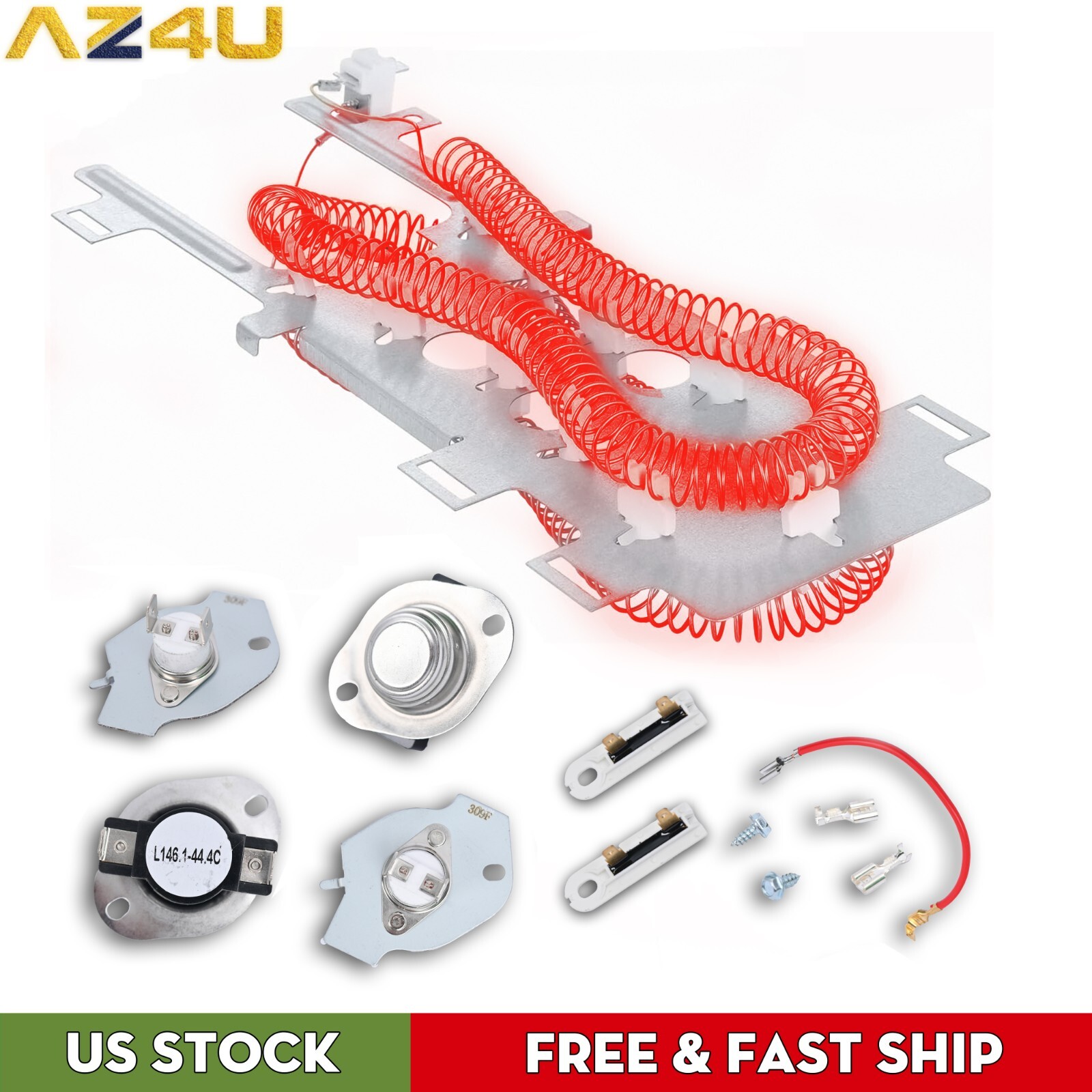 Dryer Heater Heating Element For Whirlpool WED9400SW2 WED70HEBW0 WED7300XW0 Etc gallery