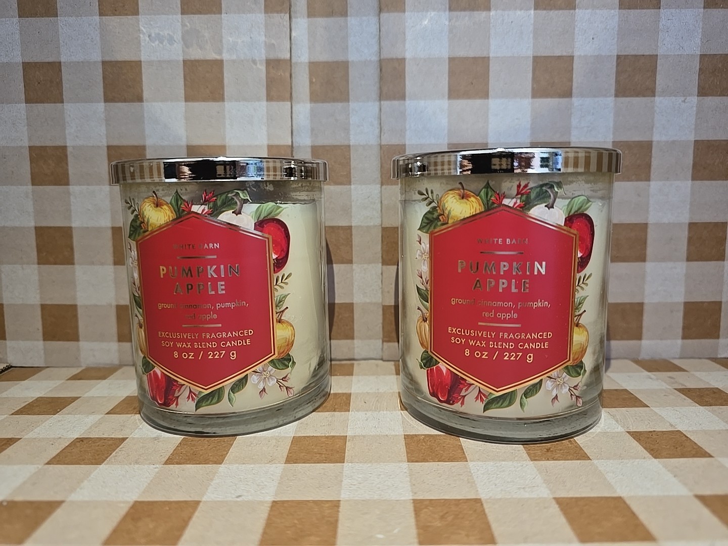 2-PACK Pumpkin Apple 30-50 burn hours Single Wick Candle 8 oz Bath & Body Works gallery