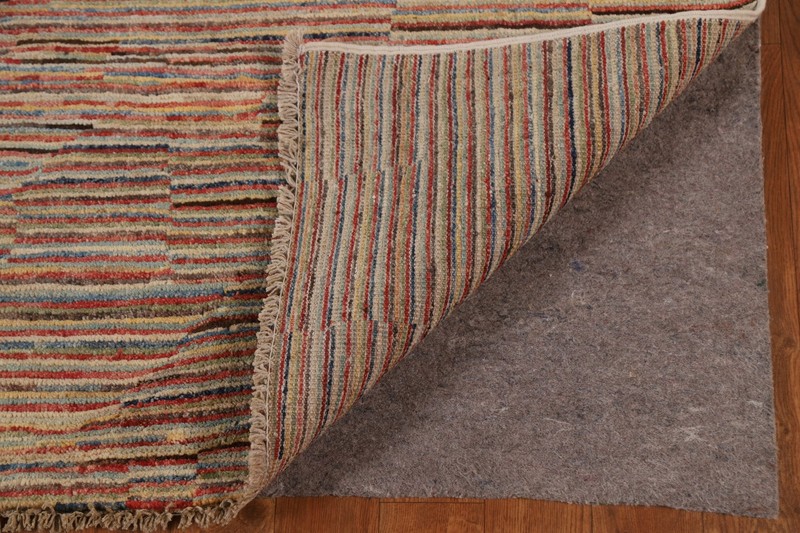 All-Over Pattern Handmade Gabbeh Style Rug 6x10 Ft Striped Modern Wool Carpet gallery