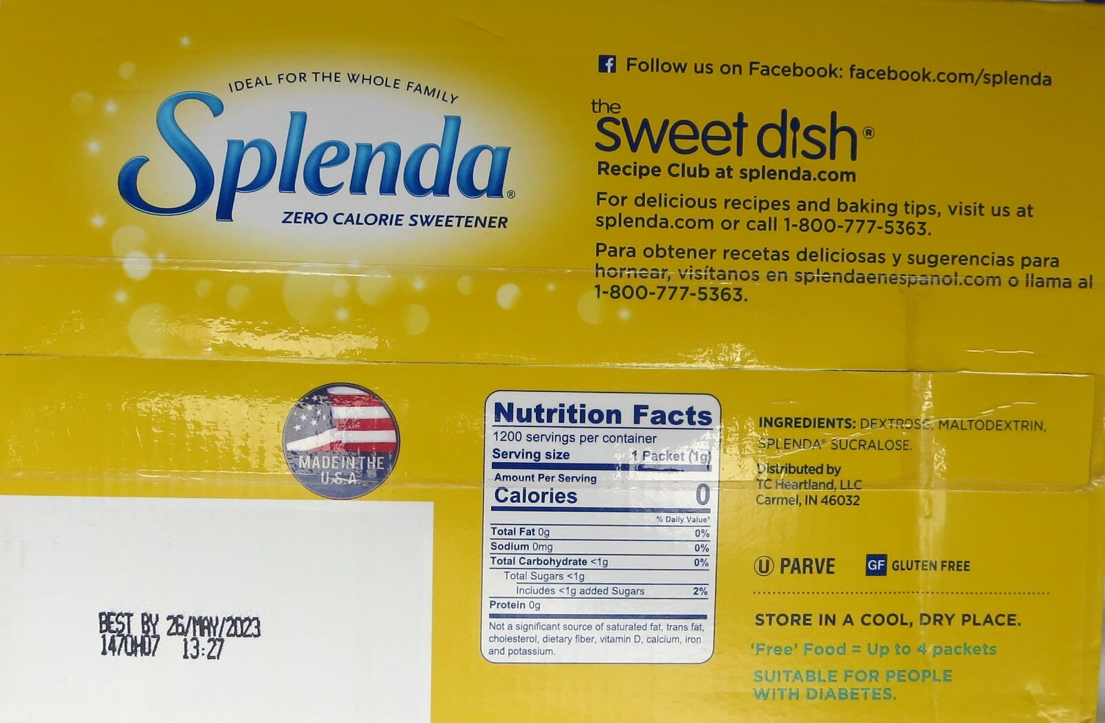 Splenda Zero Calorie 100/200/400/800 Packets Free Shipping NO BOX Exp. MAY 2026 gallery