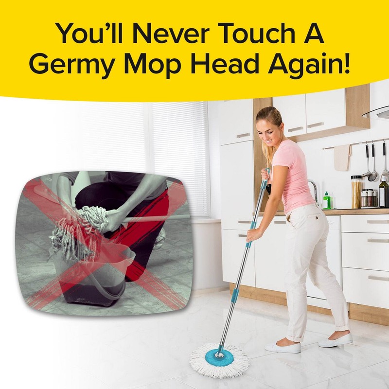 Hurricane Spin Mop Home Cleaning System by BulbHead, Floor Mop with Bucket gallery