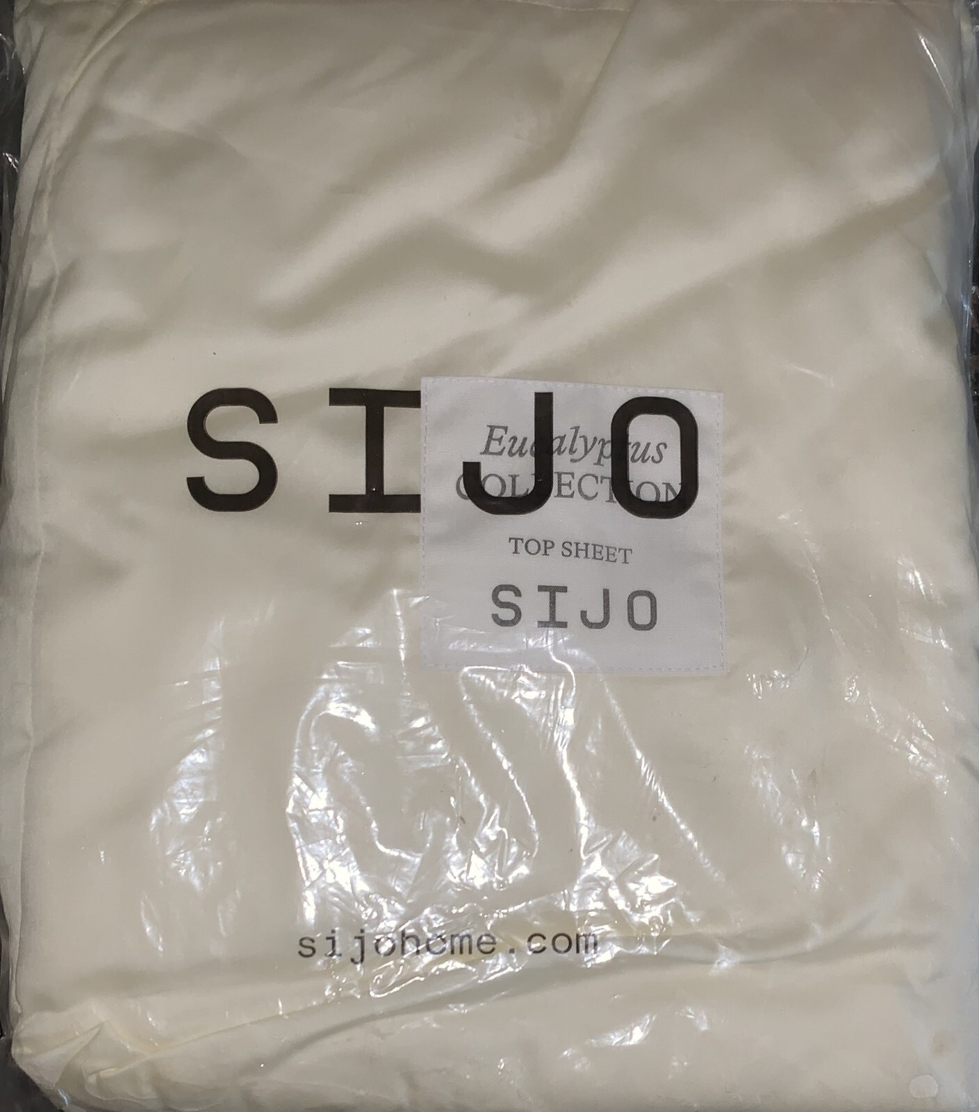 Sijo Home Eucalyptus Collection~100% Tencel Lyocell~King Flat Sheet~Ivory~New gallery