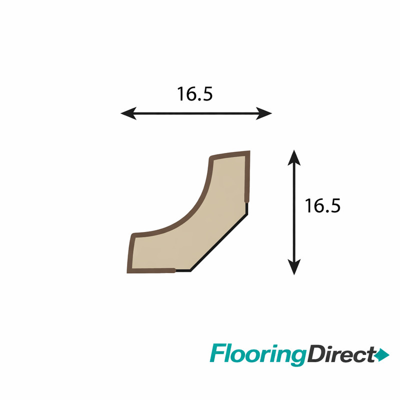 Bundle Pack 10 Laminate Floor Scotia Beading Trim 1.2m Metre Length in 30 Colour gallery