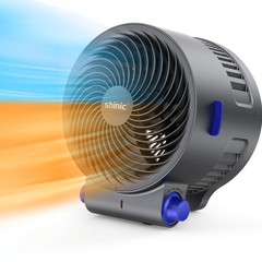 Desk Fan and Heater Combo, Portable Cooling Air Circulator Fan, Tip-Over & Ov…