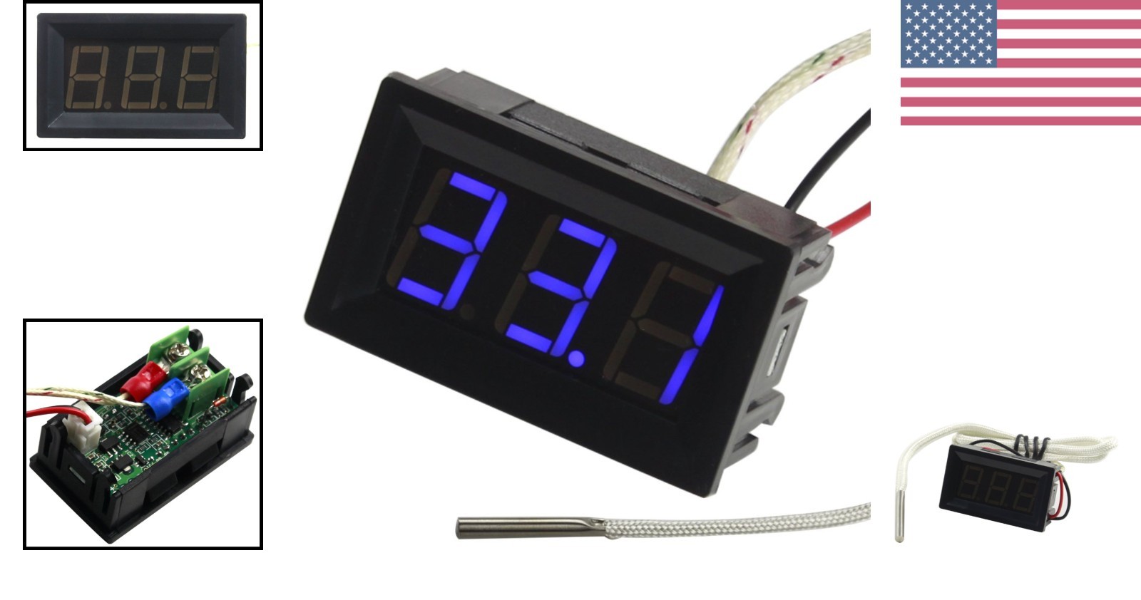 30-800 Degree Centigrade Digital Temperature Meter Blue LED Display K-Type Th... gallery