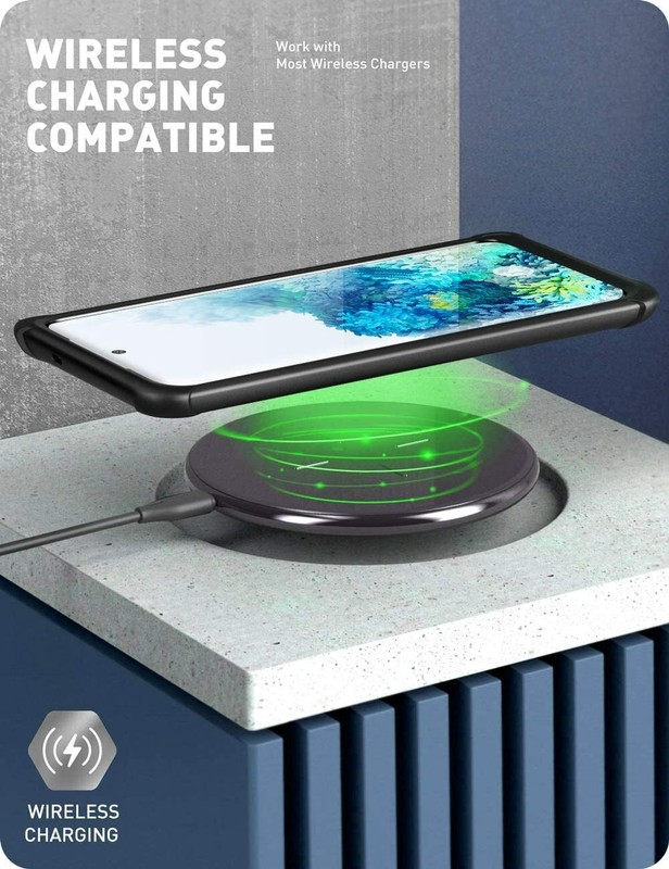 Clayco Full-Body Case Built-in Screen Cover Fingerprint ID for Galaxy S20+ Plus gallery