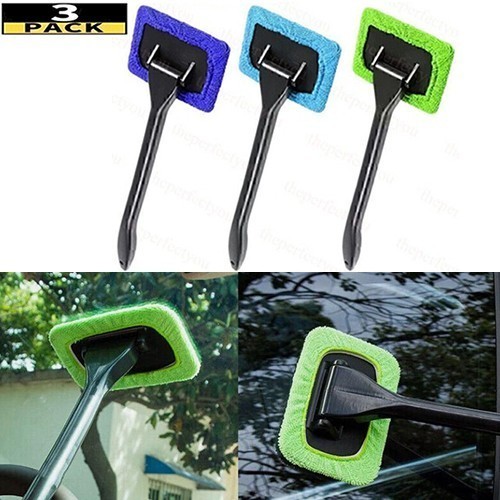 3 Pack Window Windshield Cleaning Tool Microfiber Car Wiper Cleaner Glass Brush gallery