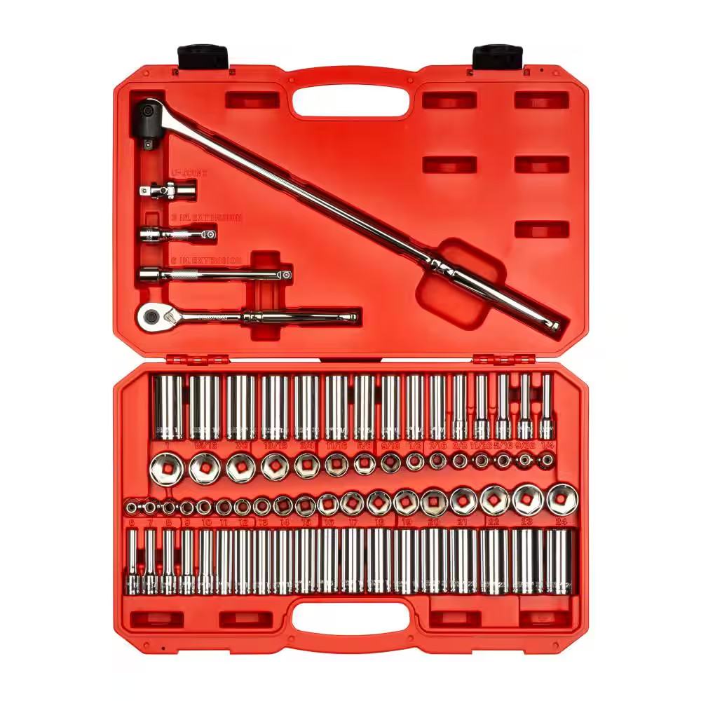 3/8 In. Drive 6-Point Socket and Ratchet Set, 73-Piece (1/4-1 In. 6-24 Mm) gallery