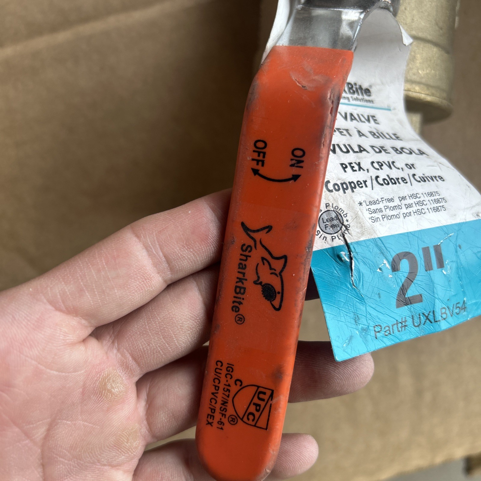 UXLBV54 SharkBite 2" Ball Valve, Push to Connect PEX, CPVC or Copper gallery