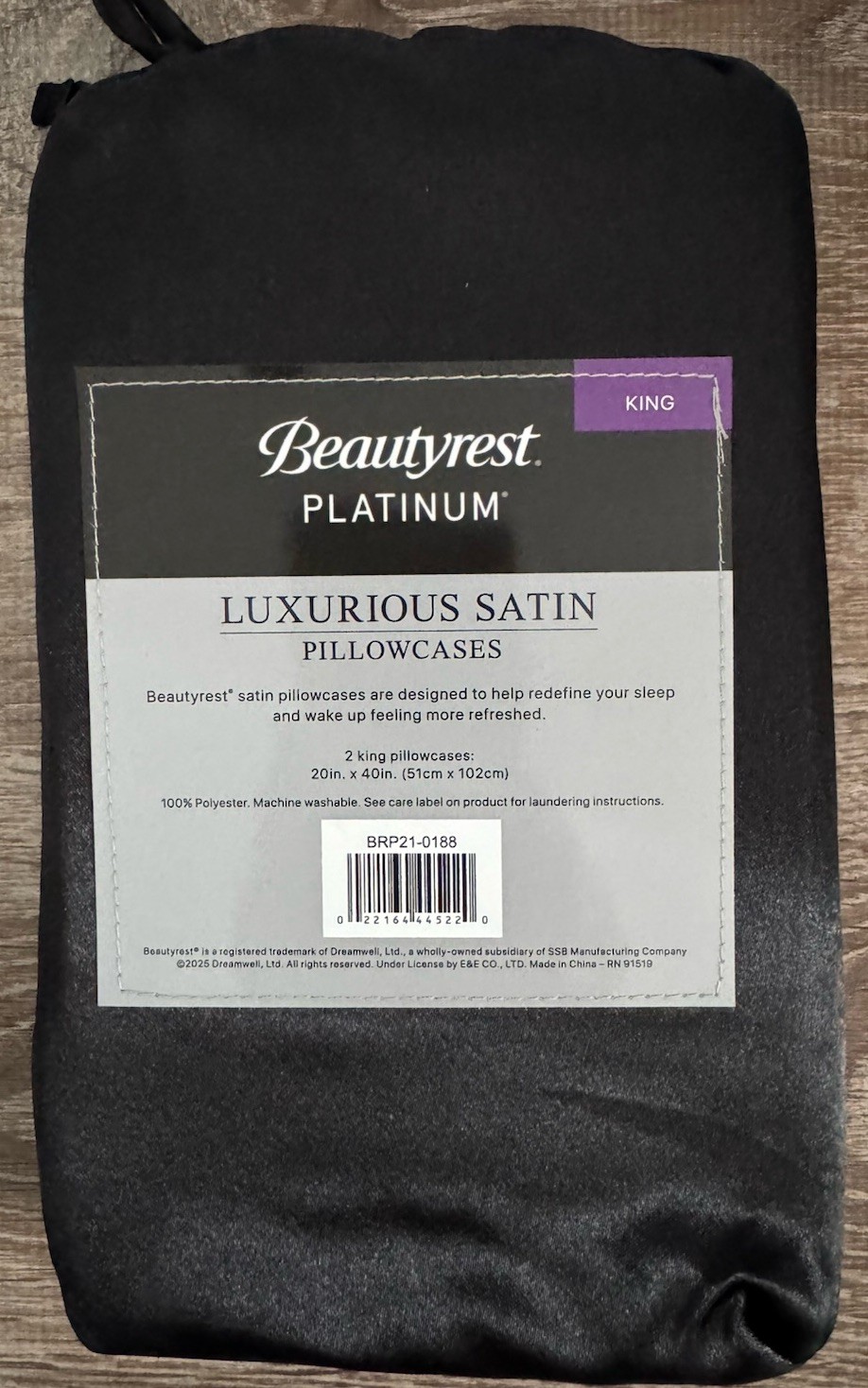 (2 Pack) Beautyrest King Luxurious Satin Silk Pillowcase Soft Bedding Pillow gallery