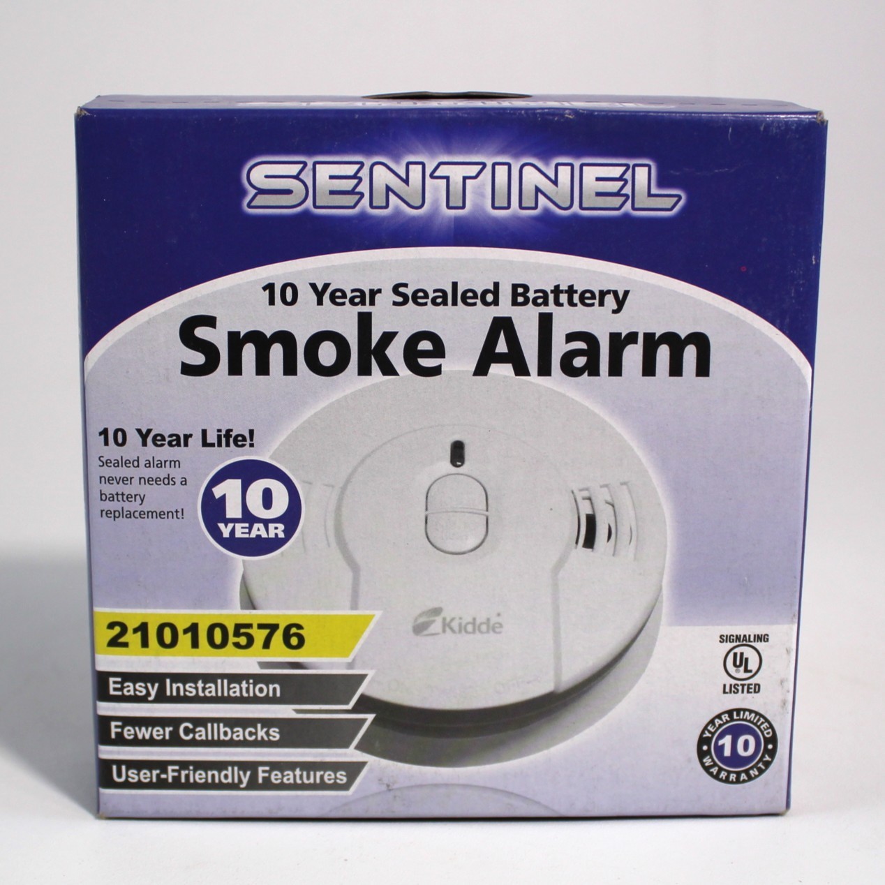 Kidde Sentinel Smoke Detector 21010576 Ionization Sensor 10-Year Sealed Battery gallery