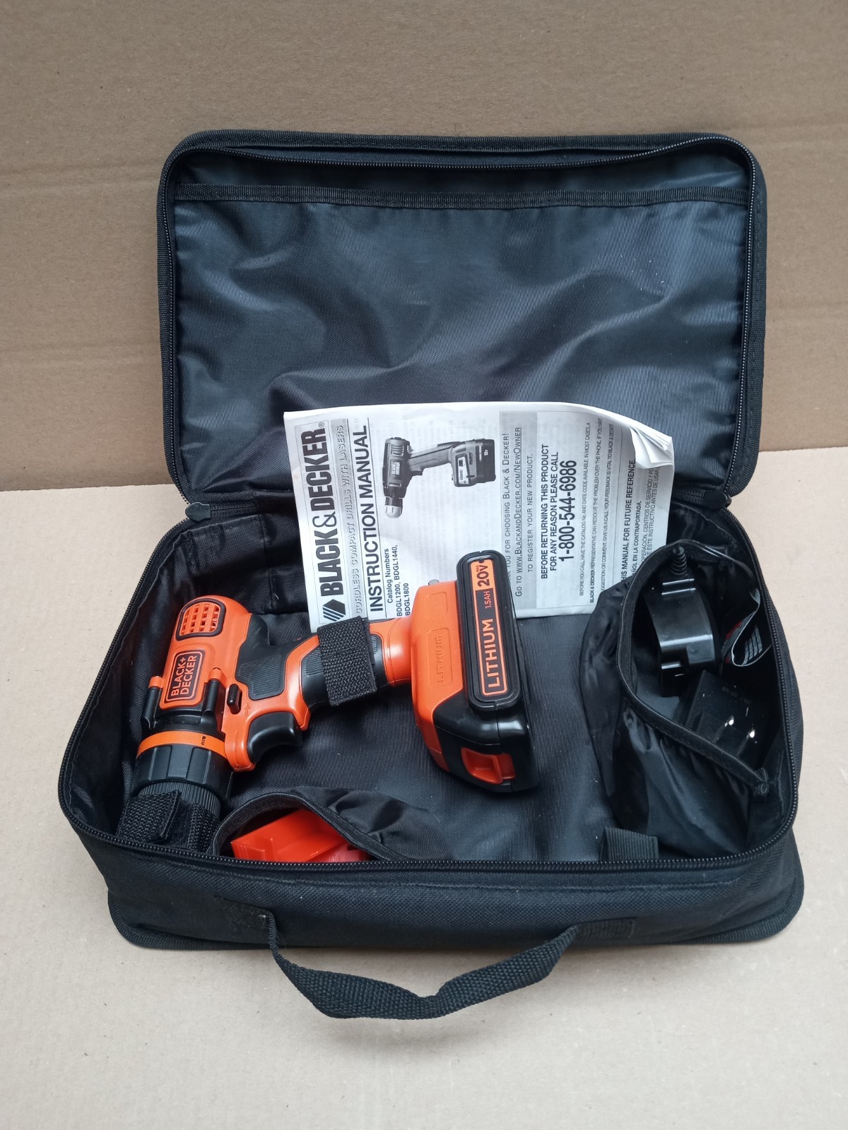 BLACK+DECKER LDX120 Cordless Drill With 20V Max Lithium-Ion Battery & Charger gallery