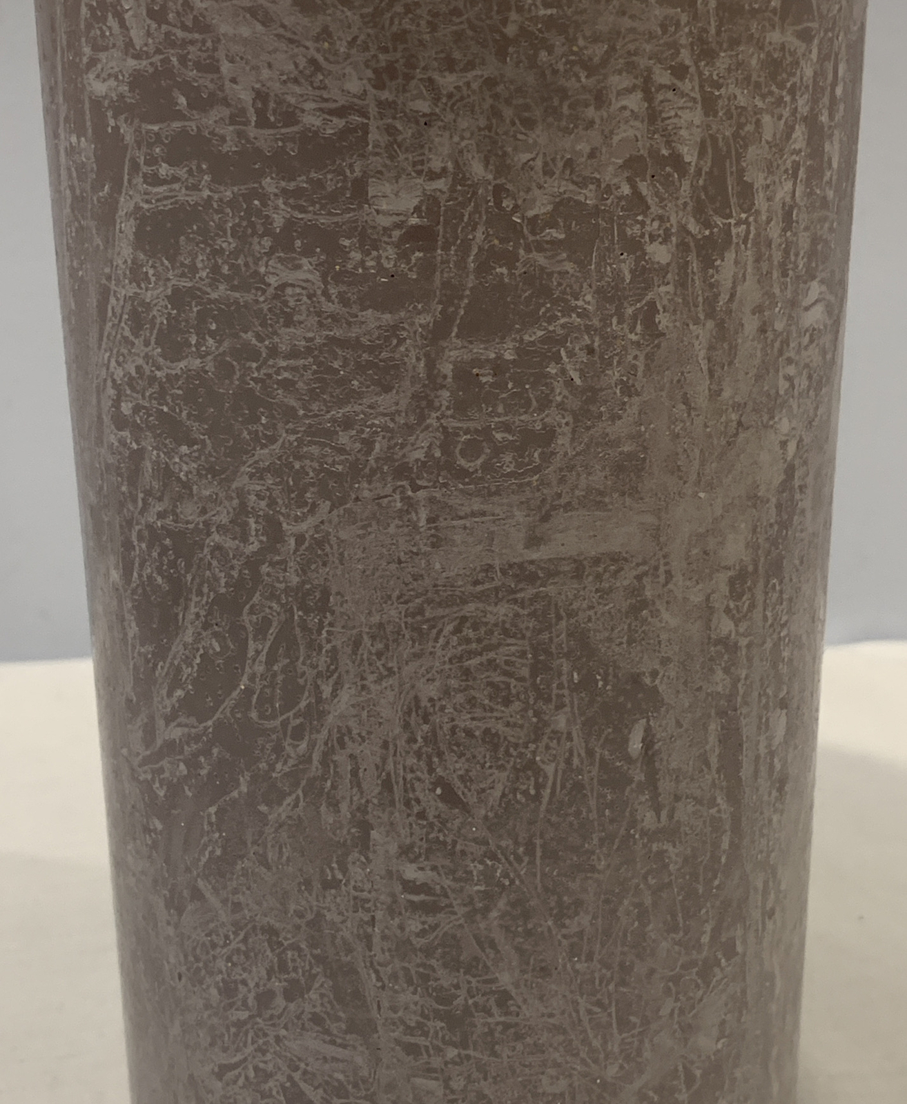 Pottery Barn Luminara Purple-Gray 8"x4" Premium Wax Pillar Flameless Candle Mint gallery