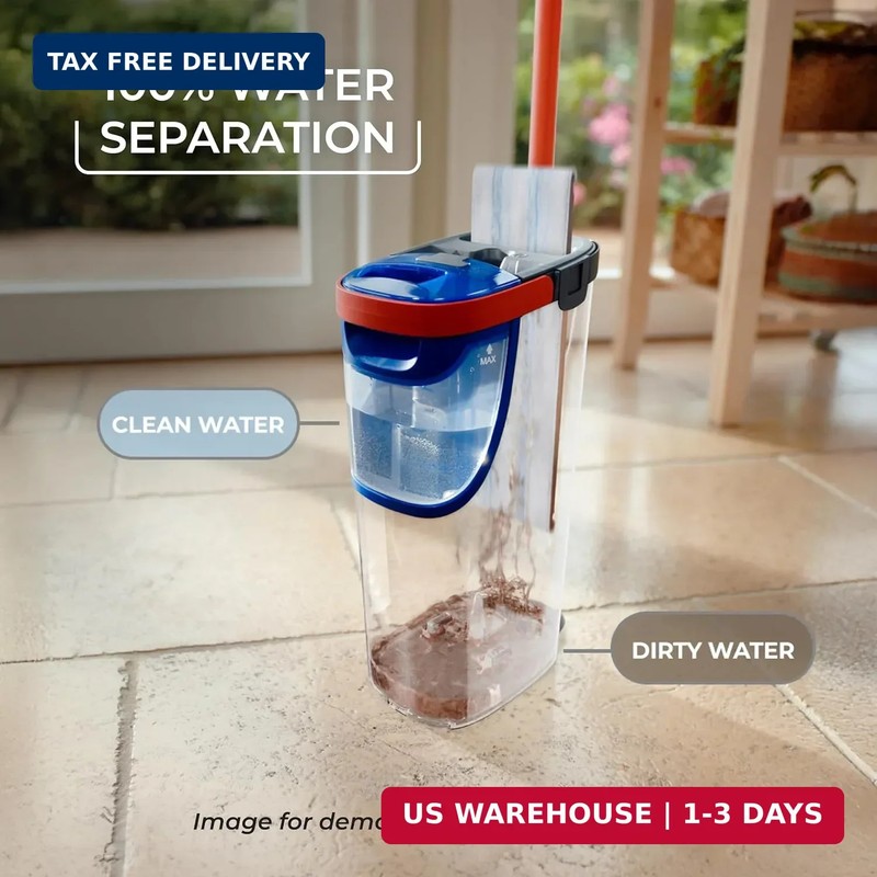 O-Cedar H2prO Flat Mop System | Quick Everyday Cleaning | Dual-Tank Fresh Water gallery
