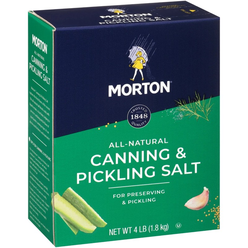(4 pack) Morton® Canning & Pickling Salt, for Preserving and Pickling, 4 lb Box. gallery