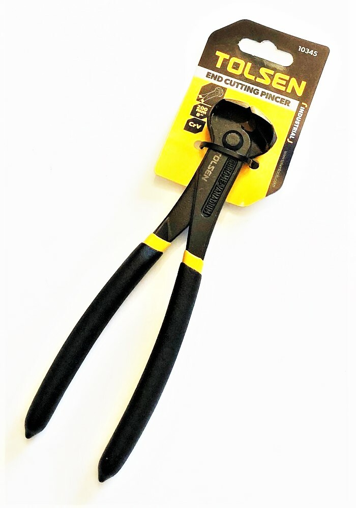 2 TOLSEN 8" INDUSTRIAL END CUTTING NIPPER PINCER WIRE CUTTERS SNIPS PLIER #10345 gallery
