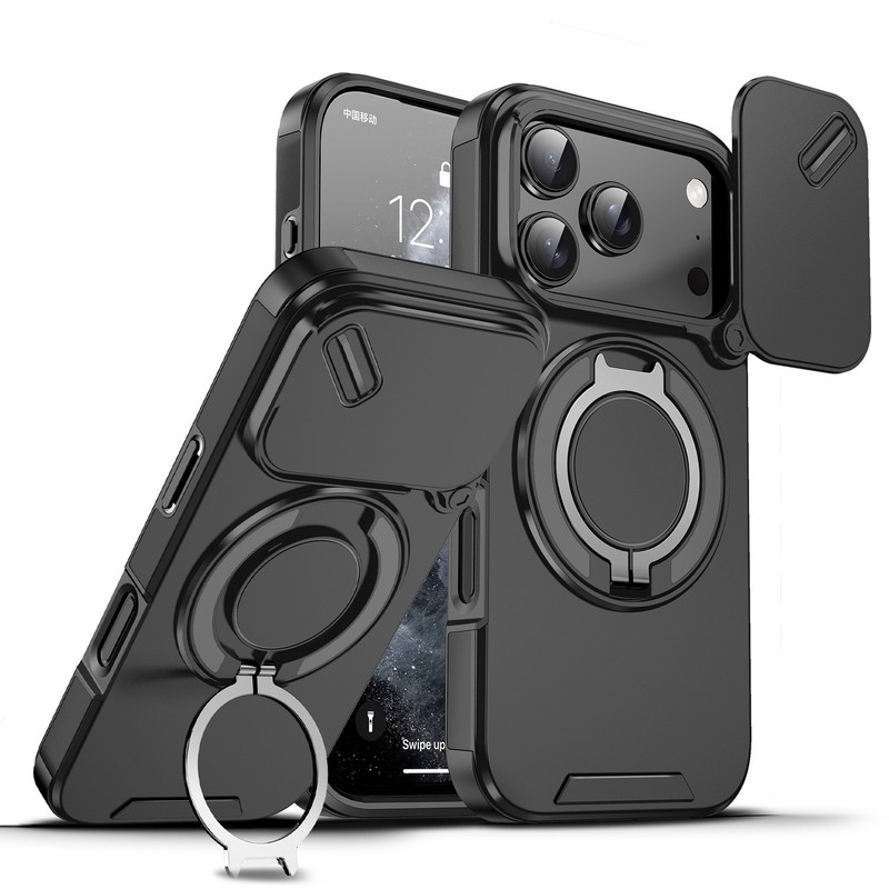 Rugged Magnetic Case For iPhone 16 Pro Max 15 14 13 12 11 with Ring Camera Cover gallery