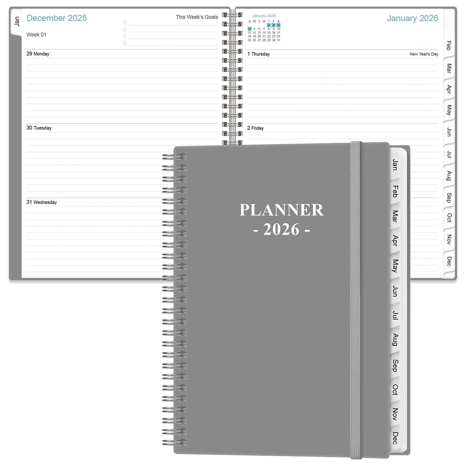 2026 Planner - 8.5" x 11" Weekly Monthly Planner from January 2026 to Decembe... gallery