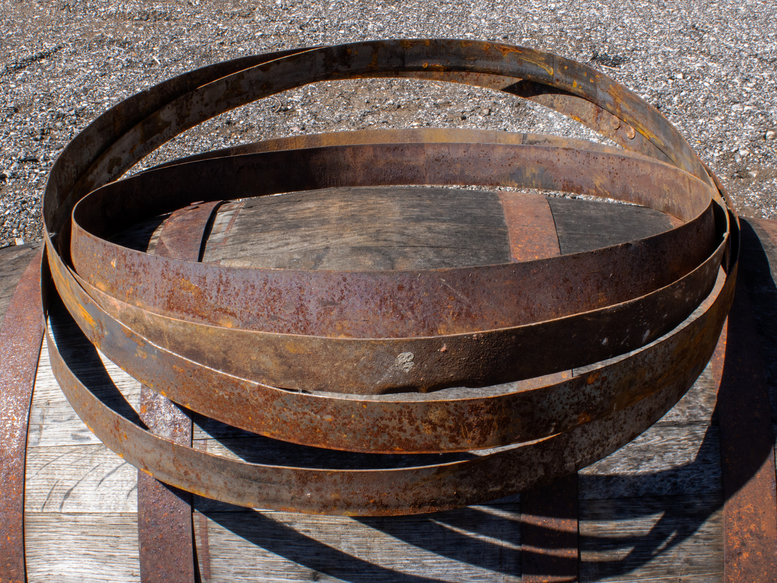 Whiskey Barrel Metal Bands - Barrel Hoops - Burbon Barrel Rings gallery