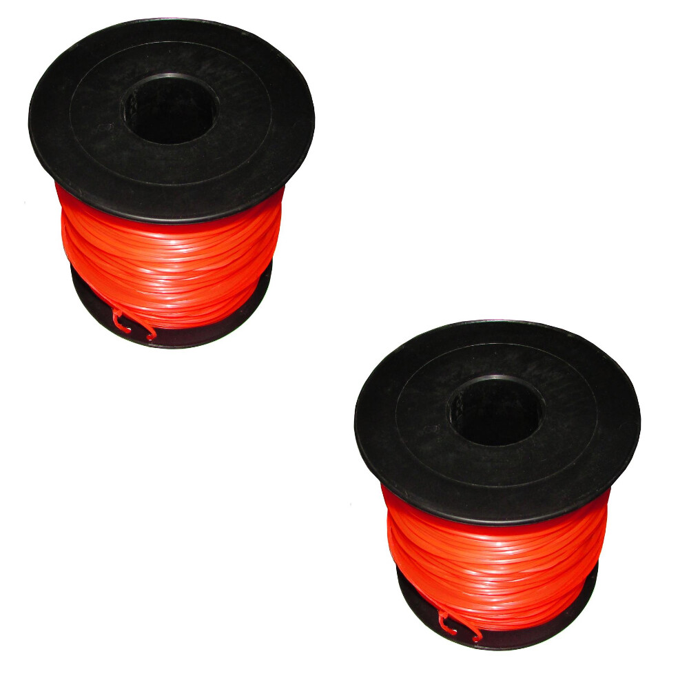 2PK 5lb .095 Square Red Commercial String Trimmer Line Spool Echo Fits Stihl Red gallery