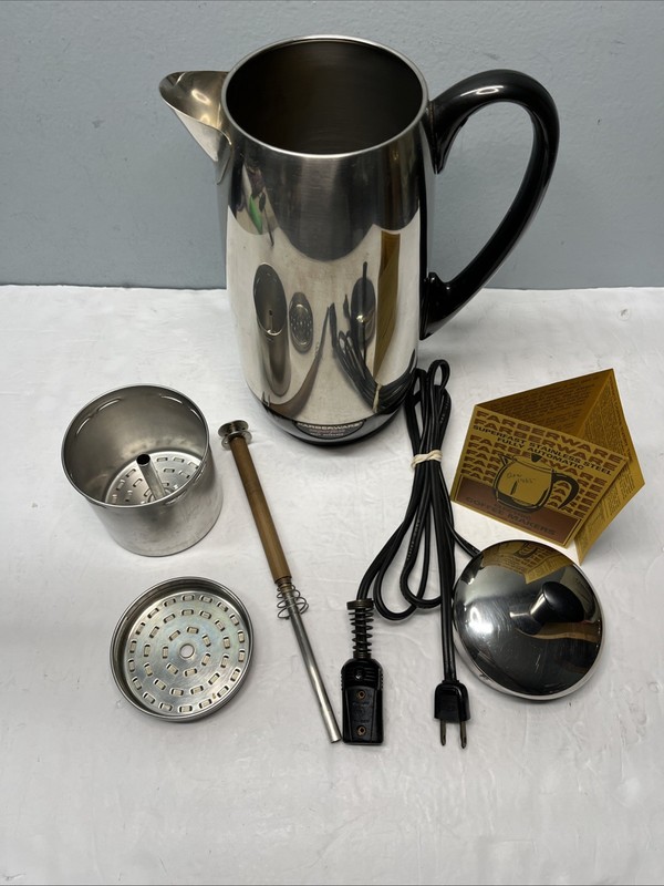 Farberware Superfast Fully Automatic 12 Cup Percolator Coffee Pot Model 142 VGC gallery