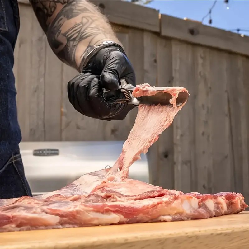 Stainless Steel Easy Rib Membrane Remover Tool The Ultimate BBQ Rib Prep Skinner gallery