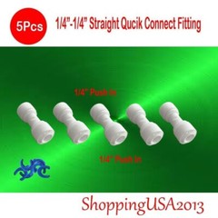 5 Pcs 1/4″-1/4″ Quick Connect Push In Straight Fitting Connector Connection