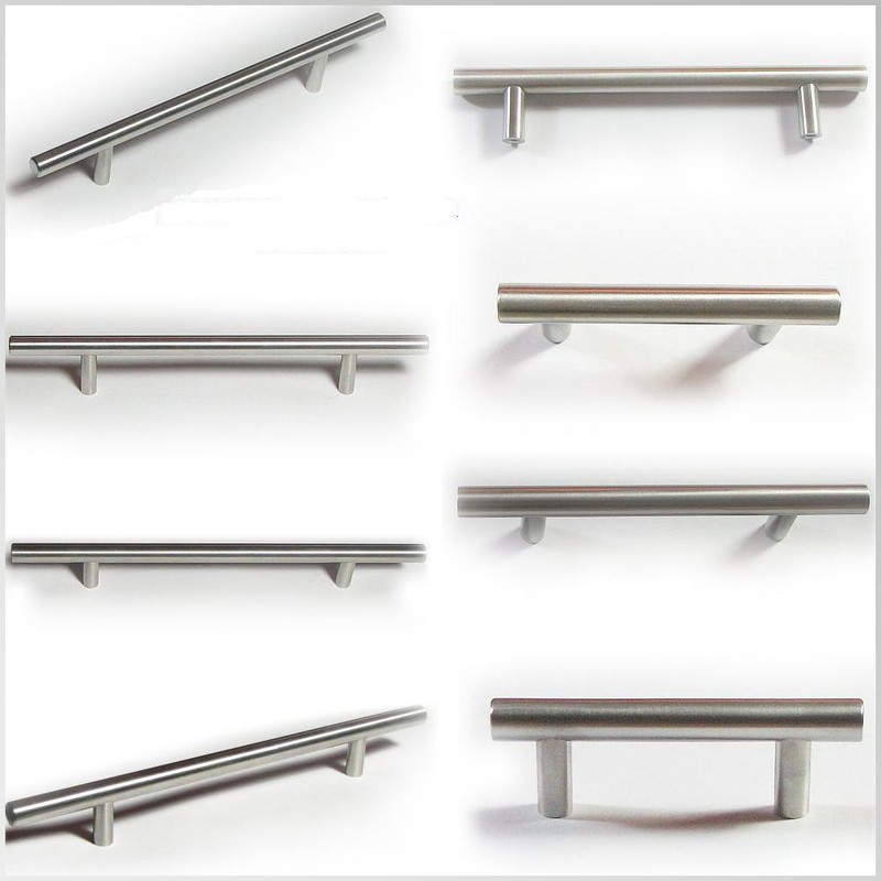 Kitchen Cabinet Door Handle Brushed Nickel SOLID Bar Pulls 4" 5" 6" 8" 10" - 44" gallery