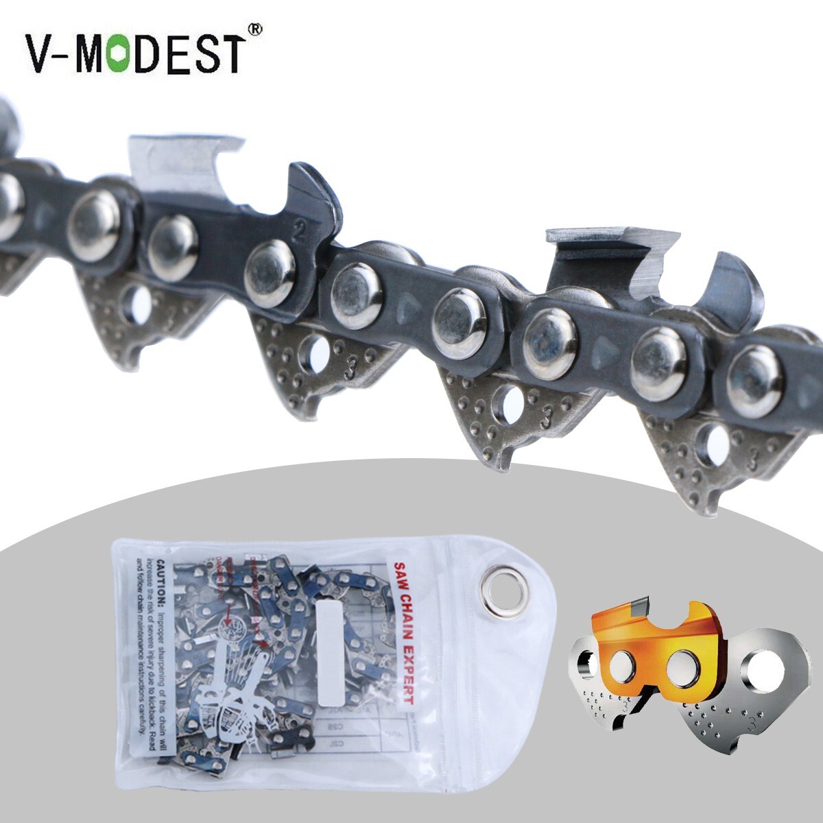 V-MODEST Chainsaw Chain 36'' Full Chisel 3/8 .050" 114DL For STIHL gallery