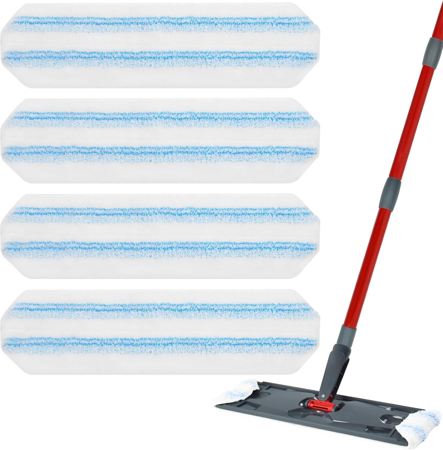 Mop Replacement Pads for Ocedar H2prO Flat Mop, 4 Pack Mop Refills for O-Cedar H gallery