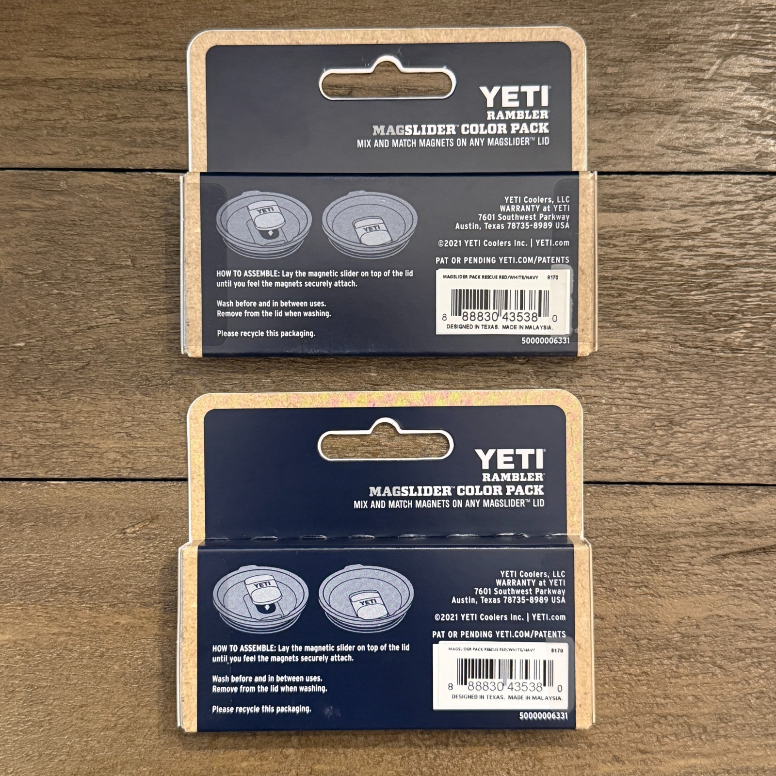 YETI Rambler MagSlider Trio Rescue Red | White | Navy Blue | Set of Two Pack New gallery