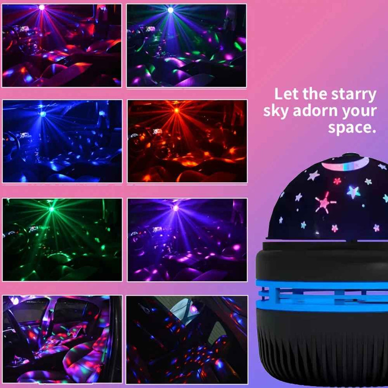 LED Starry Sky Projector Night Light USB 360° Rotating RGB Lamp Bedroom gallery