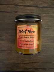 Ardent flame maple sugar shack 8oz 100% soy wax candle vermont