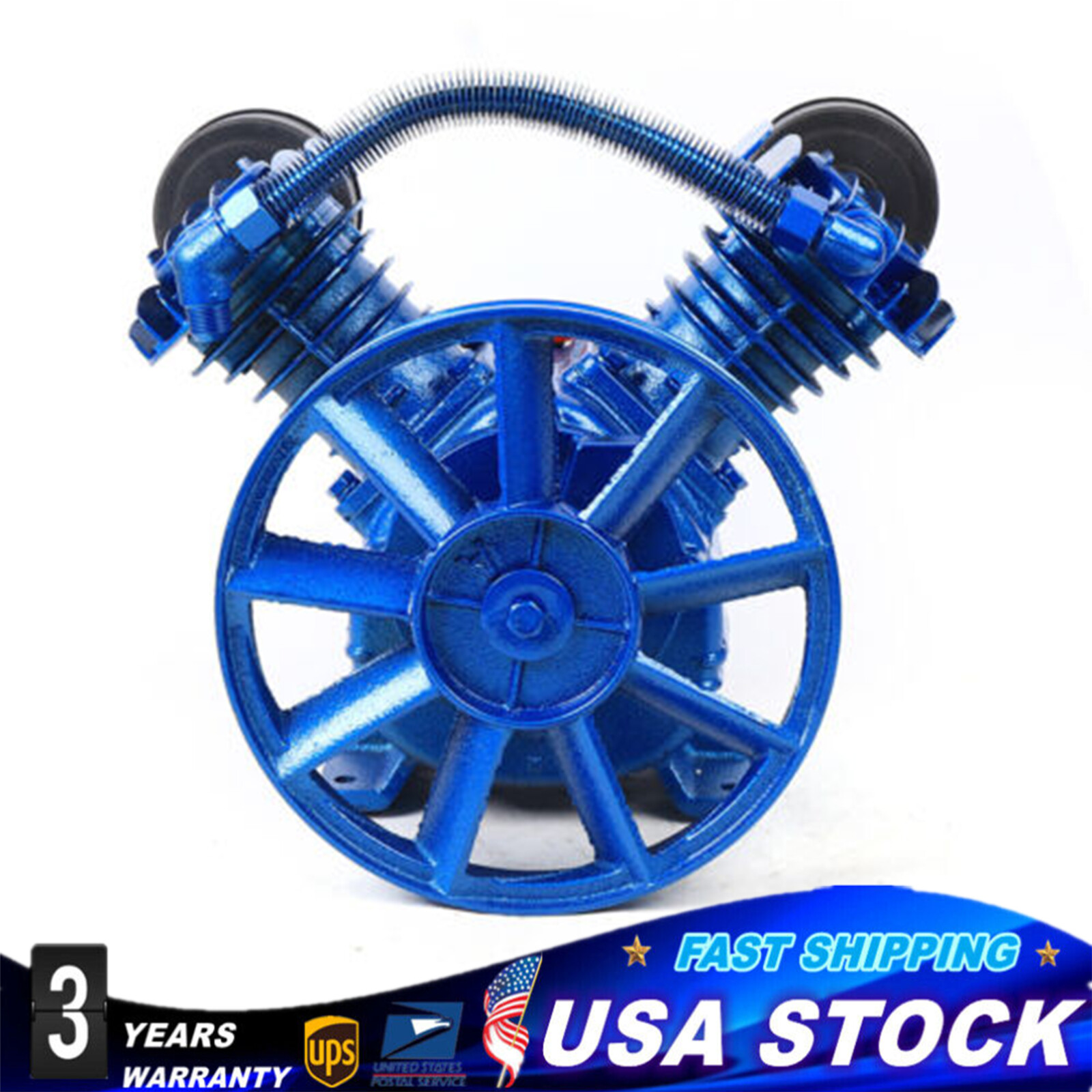 Replacement Air Compressor Pump Single Stage V Style Twin Cylinder 3 HP 2-Piston gallery