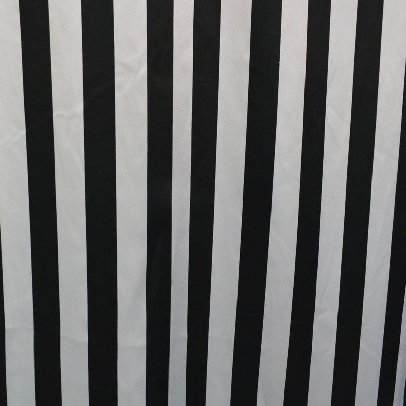 12"x108" INCH SATIN BLACK & WHITE STRIPED TABLE RUNNER CHARMEUSE PRINT SILK USA gallery