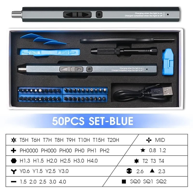 Cordless Electric Screwdriver Set 12/39/50-in-1, Fast Charge Repair Kit gallery