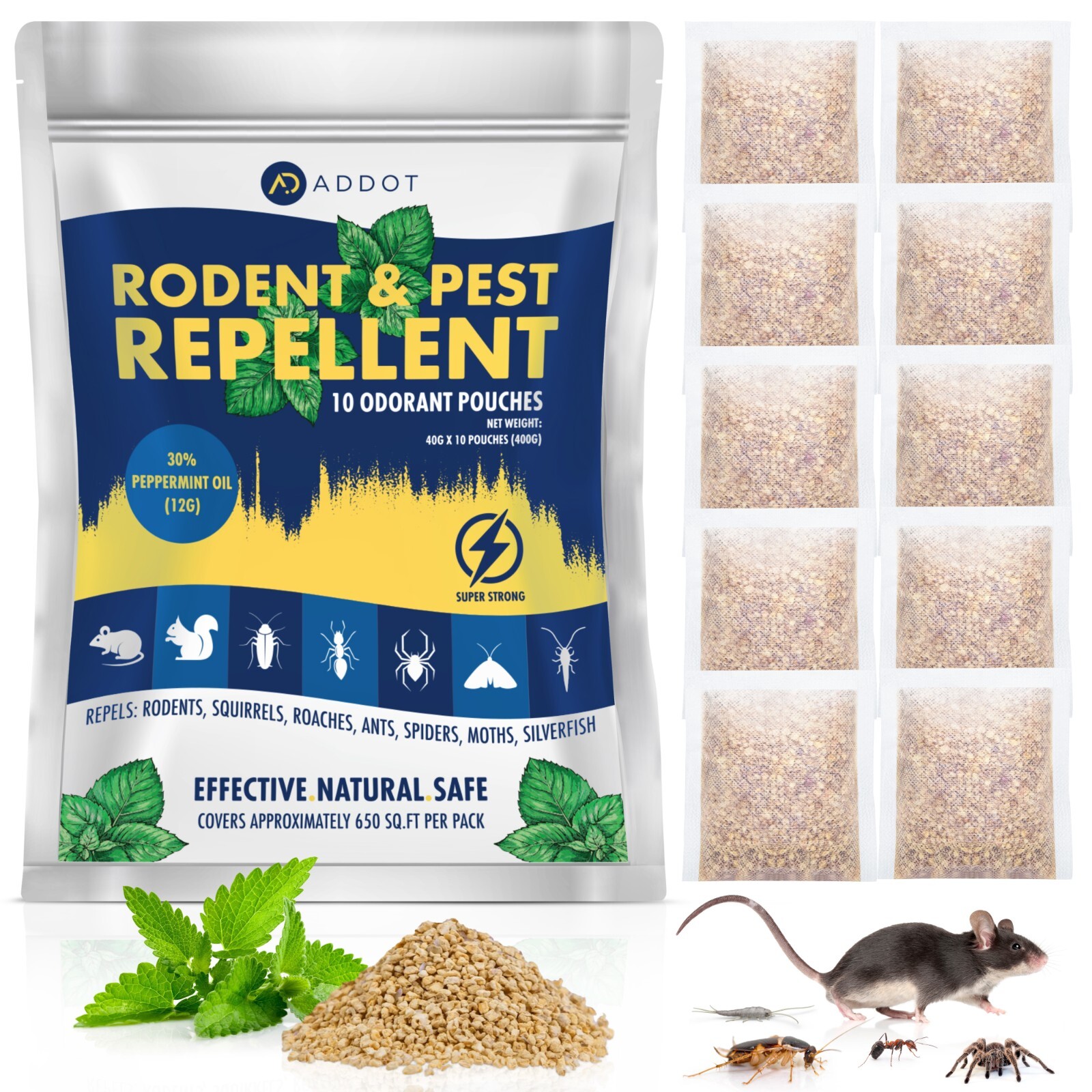 All-Natural Peppermint Oil Mouse Repellent – 10-Pack, 40g – Safe for Homes gallery