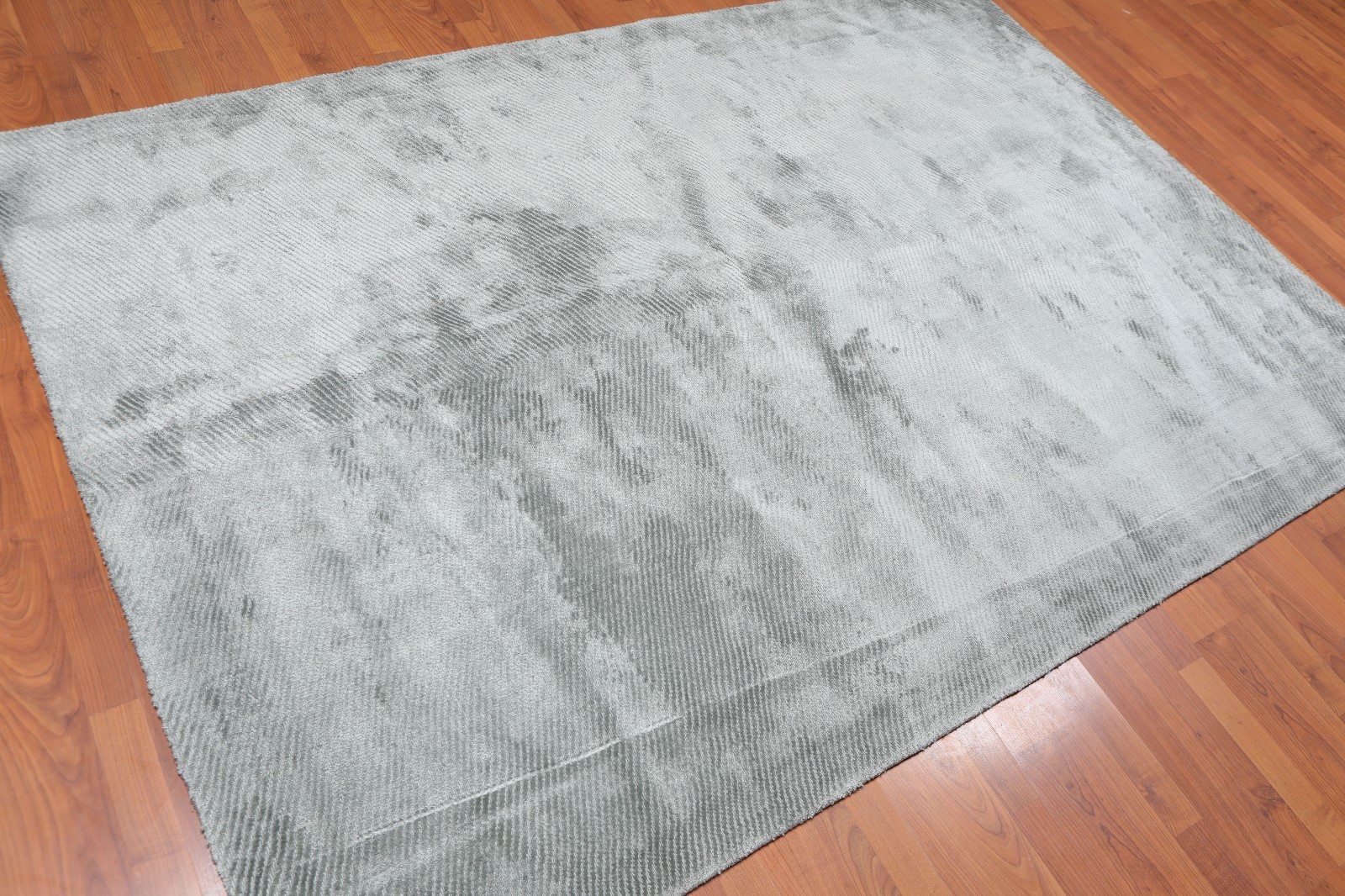 5' x 7' Handmade Loop & Cut Pile 100% Bamboo silk Moden Area rug 5x7 Aqua gallery