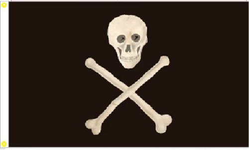 3X5 PIRATE SKULL AND BONES ANCIENT VINTAGE PIRATE BLACK FLAG BANNER 100D gallery