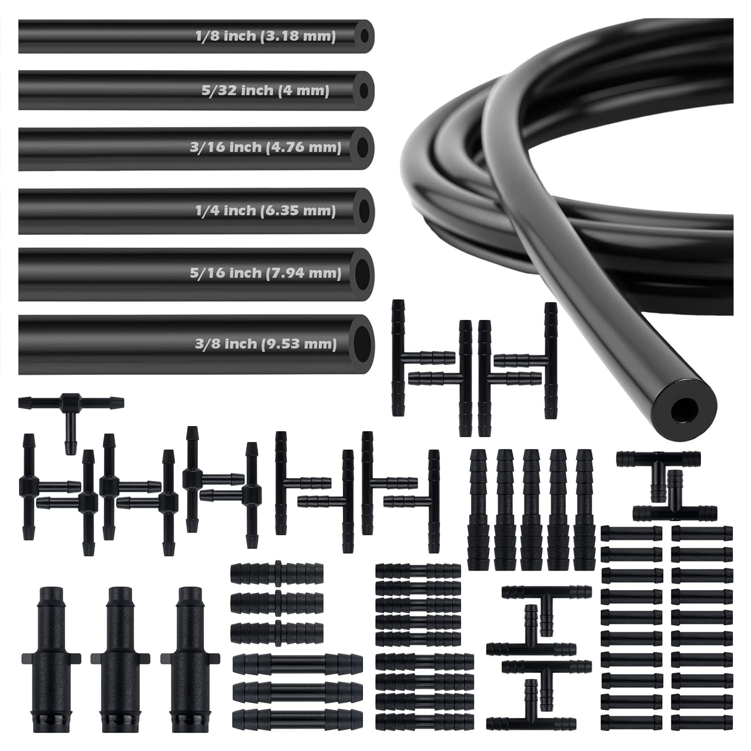 Automotive Vacuum Lines 6PCS 5Ft Multi-Size Silicone Vacuum Hose with 64PC gallery