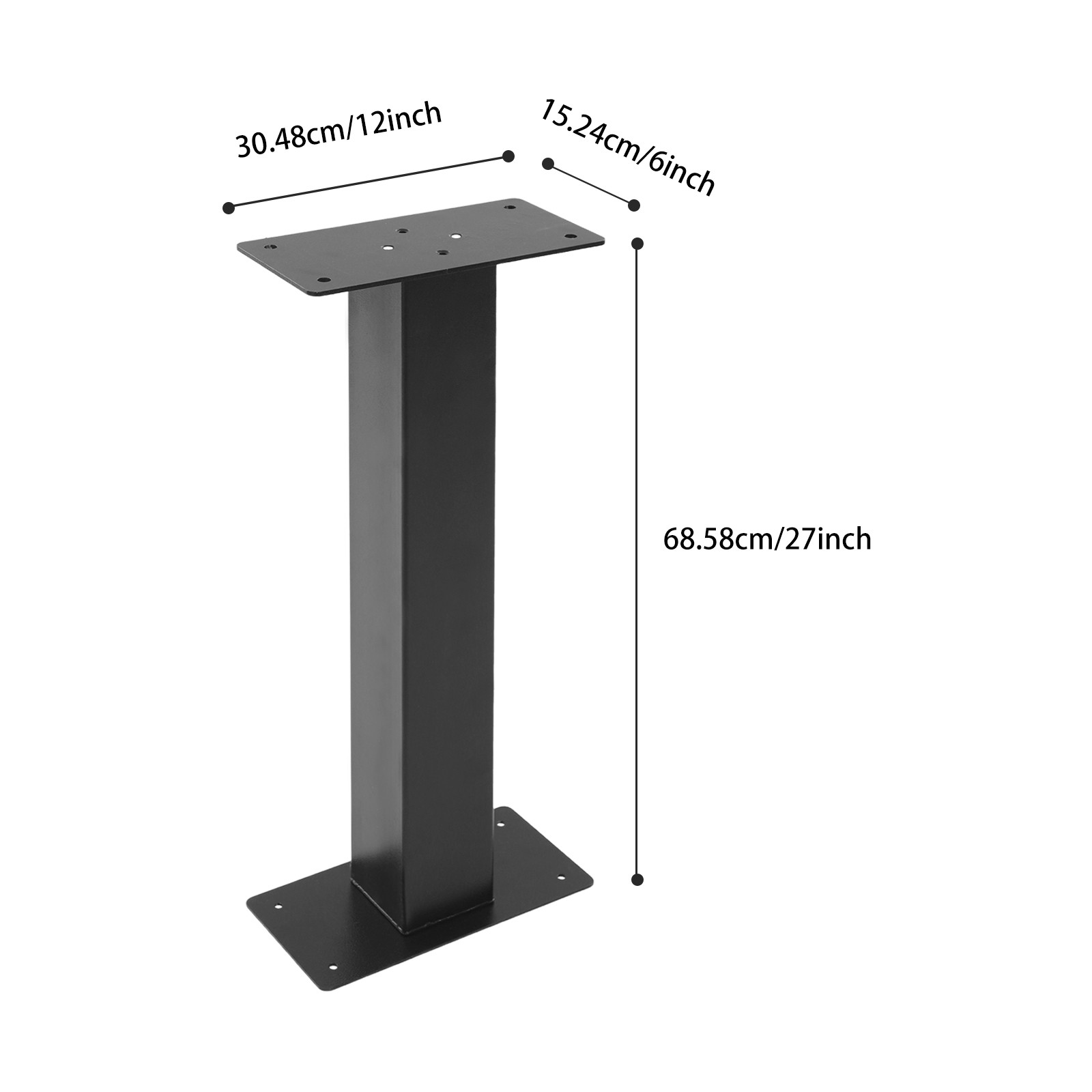 Surface Mounting Post For Easy Install Mailbox Hard Floor Surfaces 27×6×12 In gallery