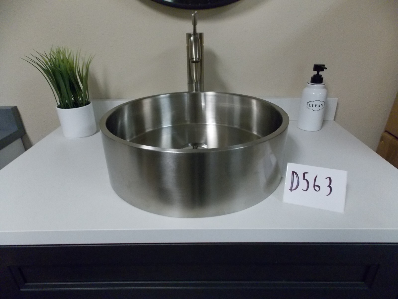 Eden Bath Round Stainless Steel Vessel Sink (EB_SS003SV, D563) gallery