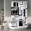 Baocicoo Geometric Shower Curtain Sets 48"W x 72"L - Sliver - Pack of 1 gallery