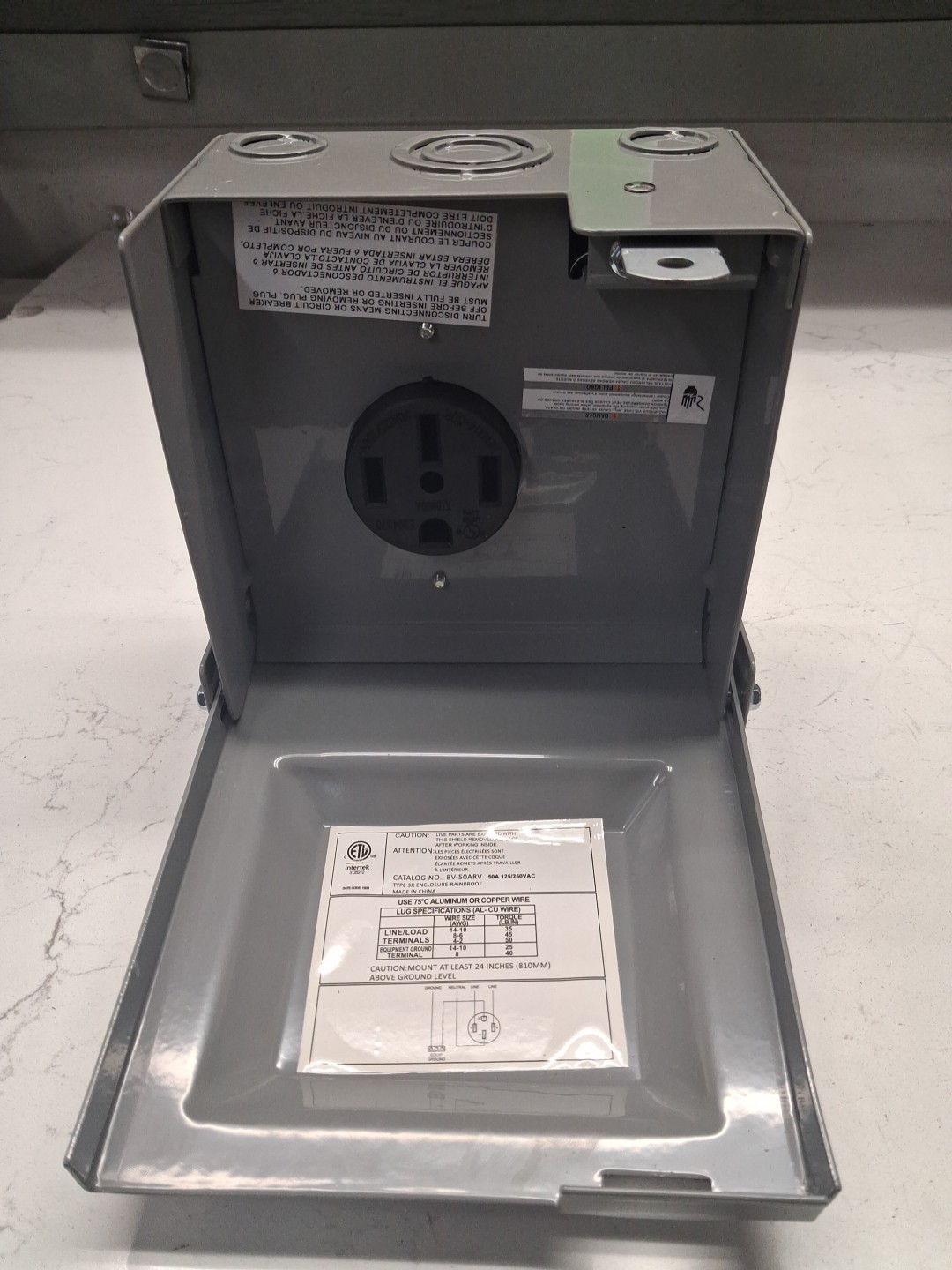 Intertek Outlet Panel 50A 125/250vac gallery